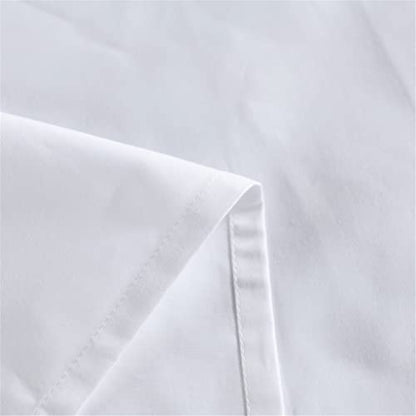  LEIGE Hotel White Duvet Cover Bed Sheet Set Cotton Soft 600TC Bedding Set Twin Full Queen King Size 4Pcs (Color : White, Size : 260X240cm 4Pcs)
