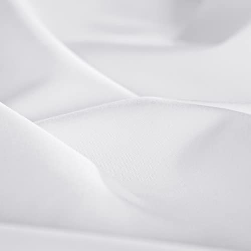  Queen Bed Sheets Set 1800 Series 4-Piece Embroidered Double Brushed Microfiber Sheets 16" Deep Pocket Hotel Soft Luxury Bedding Sheet Set, Wrinkle Resistant, White