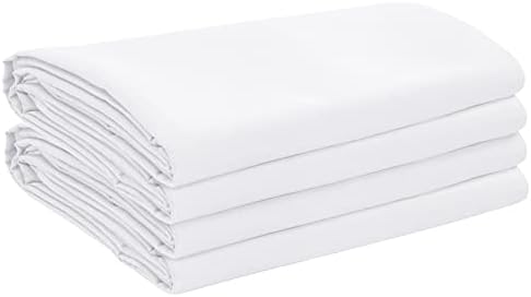  Oakias Twin Flat Sheets White – Pack Of 2 Top Sheets For Bed – Soft Brushed Microfiber Fabric – Shrinkage & Fade Resistant – Ideal For Hotels And Hospitals – Machine Washable