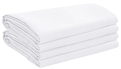  Oakias Twin Flat Sheets White – Pack Of 2 Top Sheets For Bed – Soft Brushed Microfiber Fabric – Shrinkage & Fade Resistant – Ideal For Hotels And Hospitals – Machine Washable