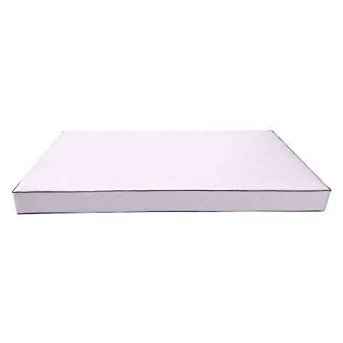  DBM IMPORTS *Cover ONLY*-Style 6 Outdoor Daybed Mattress Bolster Pillow Slipcovers Contrast Pipe Trim Twin Size - AD107