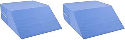  DMI Wedge Pillow, Leg Pillow, Bolster Pillow, FSA Eligible Incline Pillow For Leg Elevation, Snoring, Circulation, Pregnancy, Sciatica, Leg Rest Or Foot Elevation, Blue, 24 X 20 X 8 (Pack Of 2)