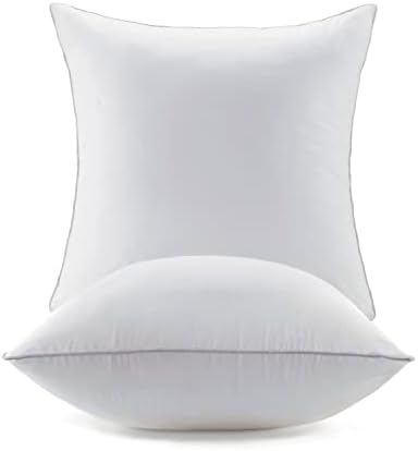  Ichrysania 18 X 18 Pillow Inserts Set Of 2 With 100% Cotton Cover Couch Pillows Bed Pillows Throw 18 Pillow Inserts Sofa Chair Pillows Square Decorative Pillows