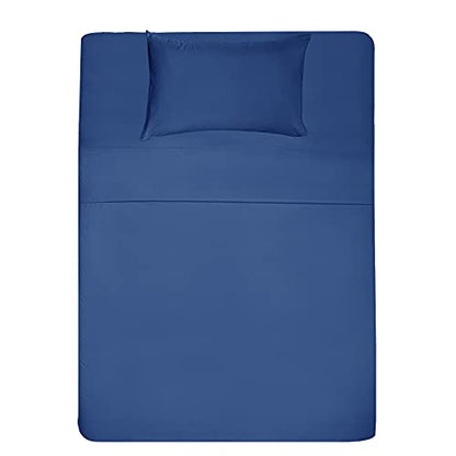  Jersey Bed Sheet Set Twin, 3 Pc Bed Sheets With Up To 10" Deep Pocket,Ultra Soft Comfortable,All Season T-Shirt Sheets Bedding,Navy Blue