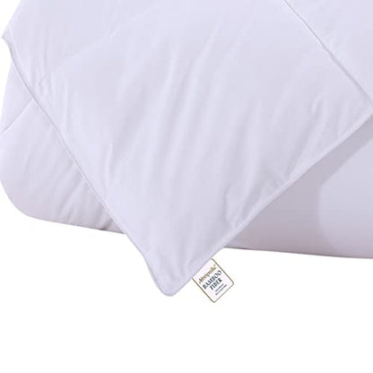  Abripedic Bamboo Fiber Filled Blanket, Down Alternative Duvet Insert, 100% Cotton Shell, Breathable, Hypoallergenic, Twin/Twin Extra Long Size, White