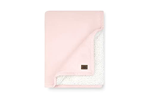 Ugg Bliss Sherpa Throw Blanket - Plush Oversized Reversible Accent Blanket - 50” X 70” - Quartz