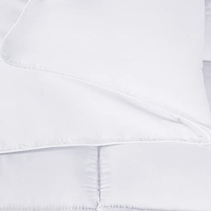  SUPERIOR Oversized All-Season Reversible Down Alternative Comforter, King, White