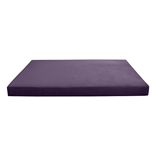  PROLINEMAX Style V5 Twin Size Velvet Knife Edge Indoor Daybed Bolster Pillow Cushion Mattress Fitted Sheet |Cover ONLY| AD339