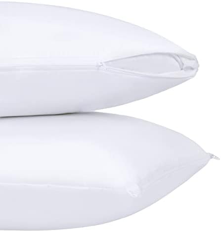  2 Pack Twin XL Size Quilted Fitted Mattress Pad, Waterproof Breathable Soft Mattress Protector, Deep Pocket Fitted Style Bed Cover, Vinyl-Free