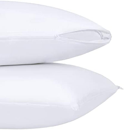  2 Pack Twin XL Size Quilted Fitted Mattress Pad, Waterproof Breathable Soft Mattress Protector, Deep Pocket Fitted Style Bed Cover, Vinyl-Free