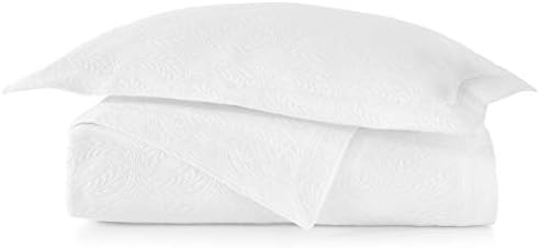  Vienna Matelasse Coverlet Or Sham | Luxury Bedding | Soft, Cotton | Classic Design In Beautiful Neutral Colors… (White, Coverlet Twin)