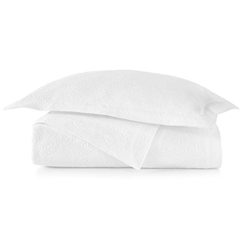  Vienna Matelasse Coverlet Or Sham | Luxury Bedding | Soft, Cotton | Classic Design In Beautiful Neutral Colors… (White, Coverlet Twin)