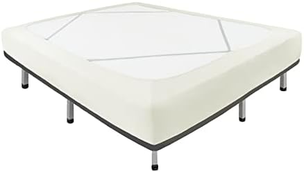  Biscaynebay Decorative Box Spring Cover Queen Size, Ivory Luxurious Jersey Knitting Stretchy Wrap Around 4 Sides Bed Skirt For Home/Hotels, Easy Fit Wrinkle Free Machine Washable