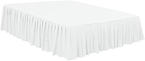  Ruffled Bed Skirt Polyester Brushed Hotel Quality Durable Solid Wrinkle And Fade Bedroom 16 Inch Drop Queen Olive Green