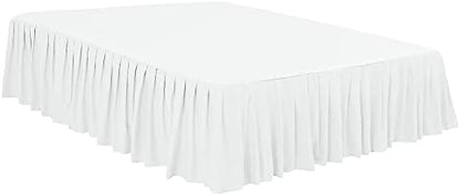  Ruffled Bed Skirt Polyester Brushed Hotel Quality Durable Solid Wrinkle And Fade Bedroom 16 Inch Drop Queen Olive Green
