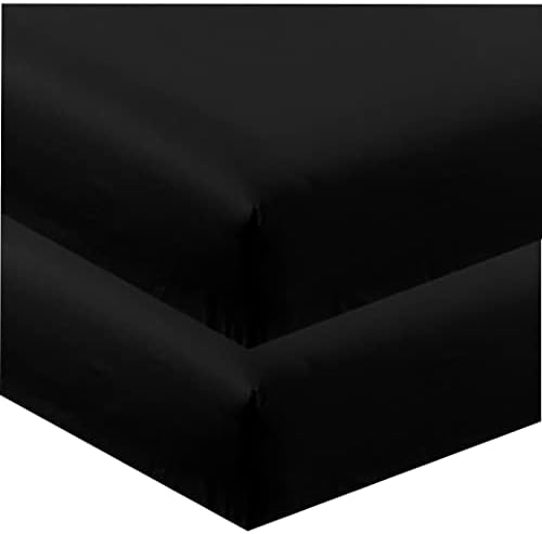  CC&DD HOME FASHION 2 Piece Fitted Sheet, Velvety Brushed Microfiber, Twin, Lavender