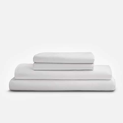 By SIJO 100% Organic Bamboo Sheet Set, Buttery Soft, Cooling For Hot Sleepers, Silky Breathable, Oeko-TEX, High GSM, 16" Deep Pockets - 3pc - 2 Pillowcases 1 Fitted Sheet (Fog, King)