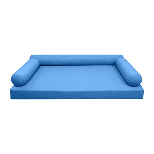  PROLINEMAX Style6 Twin Size 4PC Knife Edge Outdoor Daybed Mattress Bolster Pillow Fitted Sheet Slip Cover ONLY AD102