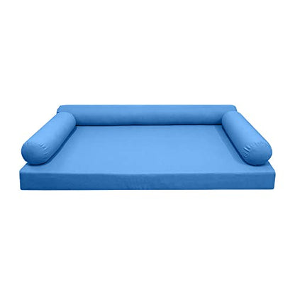  PROLINEMAX Style6 Twin Size 4PC Knife Edge Outdoor Daybed Mattress Bolster Pillow Fitted Sheet Slip Cover ONLY AD102
