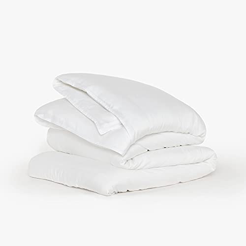  100% Eucalyptus Lyocell Duvet Cover With Corner Ties - Protects And Covers Your Comforter/Duvet Insert, Silky Soft, Cool-to-The-Touch, Naturally-Dyed (White, Full/Queen)