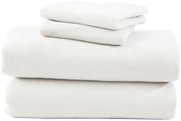  Cozy Fleece Warm And Cozy Microfleece Sheet Set, Ivory, Queen