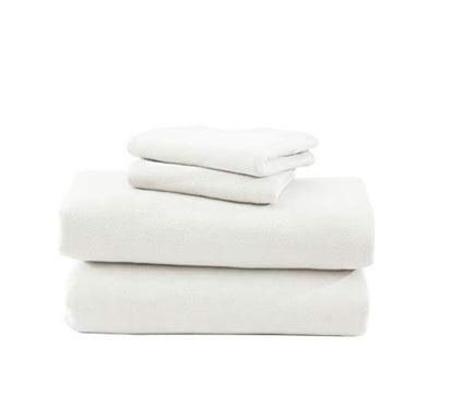  Cozy Fleece Warm And Cozy Microfleece Sheet Set, Ivory, Queen