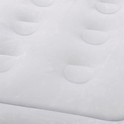  Insta-Bed 19 Inch Raised Height Queen Inflatable Air Bed Mattress With Built In NeverFlat AC Air Pump For Varying Firmness Settings With Carrying Bag