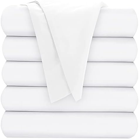  Oakias Twin Flat Sheets White – Pack Of 2 Top Sheets For Bed – Soft Brushed Microfiber Fabric – Shrinkage & Fade Resistant – Ideal For Hotels And Hospitals – Machine Washable