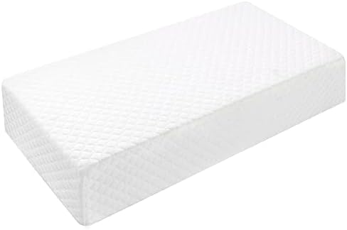  TOPPURE Cube Memory Foam Pillow Pro-Long For Side Sleepers, Snorers (24"/12"/5"), Soft But Supportive Cervical Pillow For Neck And Shoulder Pain Relief Sleeping, Rectangle Neck Pillow,White