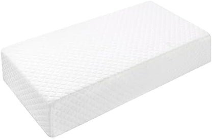  TOPPURE Cube Memory Foam Pillow Pro-Long For Side Sleepers, Snorers (24"/12"/5"), Soft But Supportive Cervical Pillow For Neck And Shoulder Pain Relief Sleeping, Rectangle Neck Pillow,White