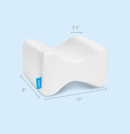  Luna [Memory Foam Pillows Knee Pillow Knee Leg Positioner Pillows Orthopedic Pillow | Knee Pillow For Side Sleepers Lower Back Hip Pain Cooling Pillow Wedge Pillow | Side Sleeper Pillows For Adults