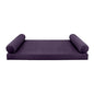  PROLINEMAX Style V5 Twin Size Velvet Knife Edge Indoor Daybed Bolster Pillow Cushion Mattress Fitted Sheet |Cover ONLY| AD339