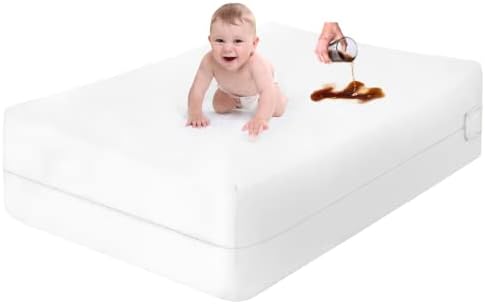  Full Size Mattress Or Box Spring Encasement - Low Profile Fits 5" To 8" Thick - Waterproof Zippered Protector Hypoallergenic Premium Bed Cover Protects From Dust Allergens