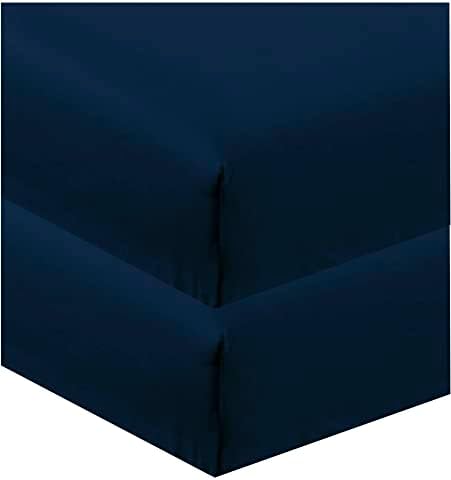  CC&DD HOME FASHION 2 Piece Fitted Sheet, Velvety Brushed Microfiber, Twin, Lavender