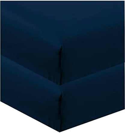  CC&DD HOME FASHION 2 Piece Fitted Sheet, Velvety Brushed Microfiber, Twin, Lavender