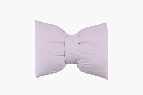  Peacewish Hand Made Pure Color Cotton Bow Pillow Car Neck Pillow Sofa Office Waist Pillow Detachable Wash Pillow (S, Wine Red)