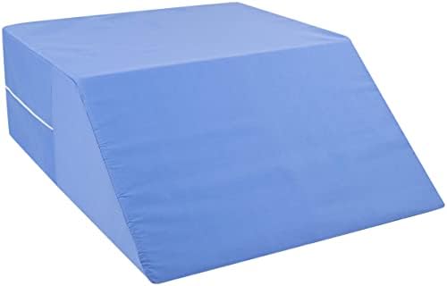  DMI Wedge Pillow, Leg Pillow, Bolster Pillow, FSA Eligible Incline Pillow For Leg Elevation, Snoring, Circulation, Pregnancy, Sciatica, Leg Rest Or Foot Elevation, Blue, 24 X 20 X 8 (Pack Of 2)