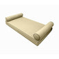 GENERIC 1 Pcs SLIPCOVER ONLY S5 Daybed Mattress Bolster Cover Contrast Pipe Trim Twin-XL AD103