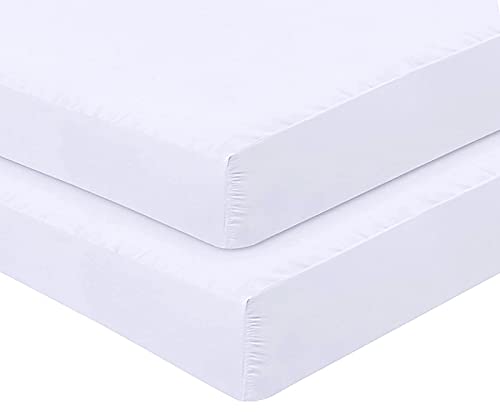  Oakias Twin Fitted Sheets White – Pack Of 2 Bottom Sheets – Soft Brushed Microfiber Elastic Sheets For Bed – Shrinkage & Fade Resistant Sheets – Machine Washable