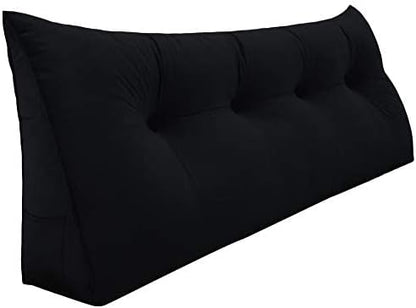  WOWMAX Large Bolster Triangular Headboard Pillow Twin Dorm Headboard Twin XL Bed Wedge Pillow For Headboard Bolster Pillow For Bed With Removable Cover Velvet Light Gray