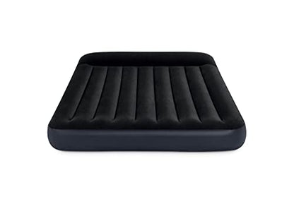  Intex Queen Air Mattress With Built In Pump - 10" Dura Beam Pillow Rest Inflatable Mattress Air Bed With Wholesalehome Inflatable Pillow For Camping, Travel And Home
