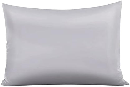  Satin Bed Pillowcase, Both Side Silky Soft Standard Size Satin Pillowcases For Hair And Skin, Bed Pillow Covers With Hidden Zipper, Pillow Protector, Pack Of 1 Piece (Standard, Deep Gray)