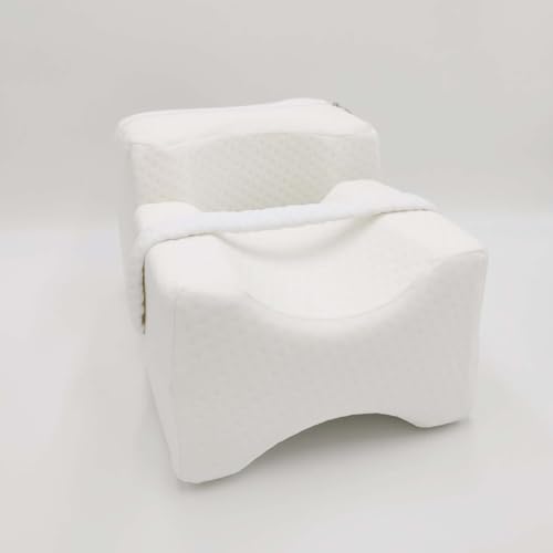  MEDIORTHON Memory Foam Leg Pillow - Knee Pillow For Side Sleepers Hip Pain - Hip Pillow For Side Sleepers - White Elegant Pillows For Side Sleepers