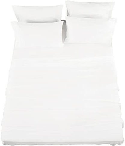  Hotel Essentials 4 Piece Sheet Set, Microfiber, Light Blue, Full Sheet Set
