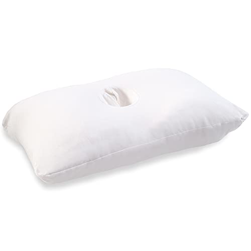  PureComfort Pillow With Ear Hole - Pain Relief Ear Pillow For TMJ, CNH & Neck Stenosis - Piercing Pillow For Side Sleepers - Adjustable Memory Foam Pillow For Ear Pain
