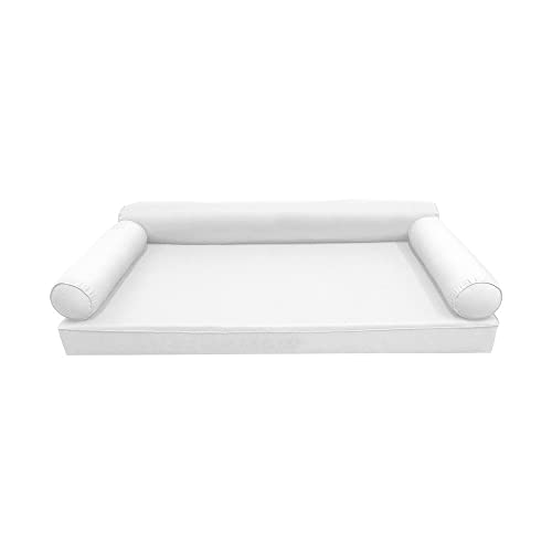  DBM IMPORTS *Cover ONLY*-Style 6 Outdoor Daybed Mattress Bolster Pillow Slipcovers Pipe Trim Twin-XL Size - AD106