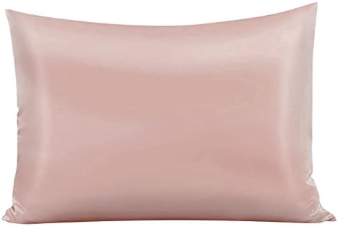  Satin Bed Pillowcase, Both Side Silky Soft Standard Size Satin Pillowcases For Hair And Skin, Bed Pillow Covers With Hidden Zipper, Pillow Protector, Pack Of 1 Piece (Standard, Deep Gray)