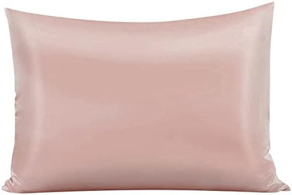  Satin Bed Pillowcase, Both Side Silky Soft Standard Size Satin Pillowcases For Hair And Skin, Bed Pillow Covers With Hidden Zipper, Pillow Protector, Pack Of 1 Piece (Standard, Deep Gray)