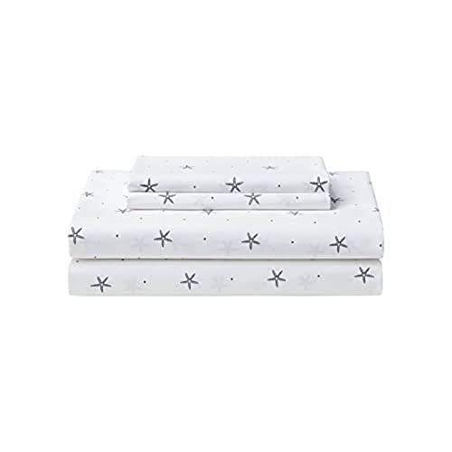  Nautica - Twin Sheets, Cotton Percale Bedding Set, Coastal Home Decor, Dorm Room Essentials (Star Spangled Coastal Blue, Twin)