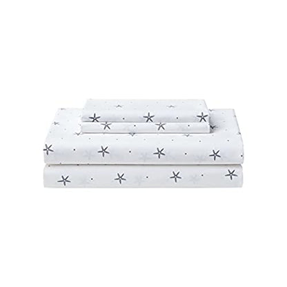  Nautica - Twin Sheets, Cotton Percale Bedding Set, Coastal Home Decor, Dorm Room Essentials (Star Spangled Coastal Blue, Twin)